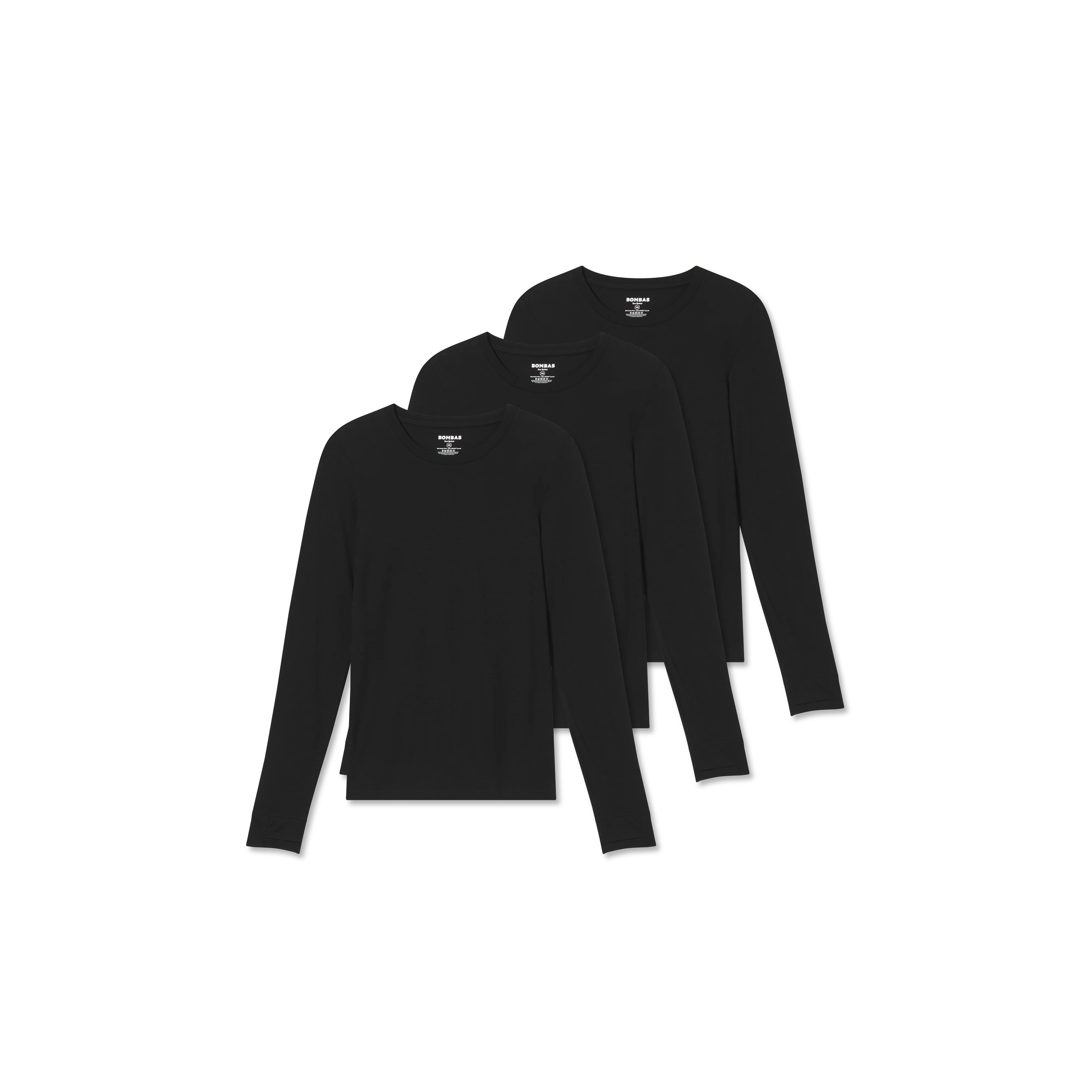 Women's Merino Wool Blend Crew Neck Long Sleeve T-Shirt 3-Pack - Image 13