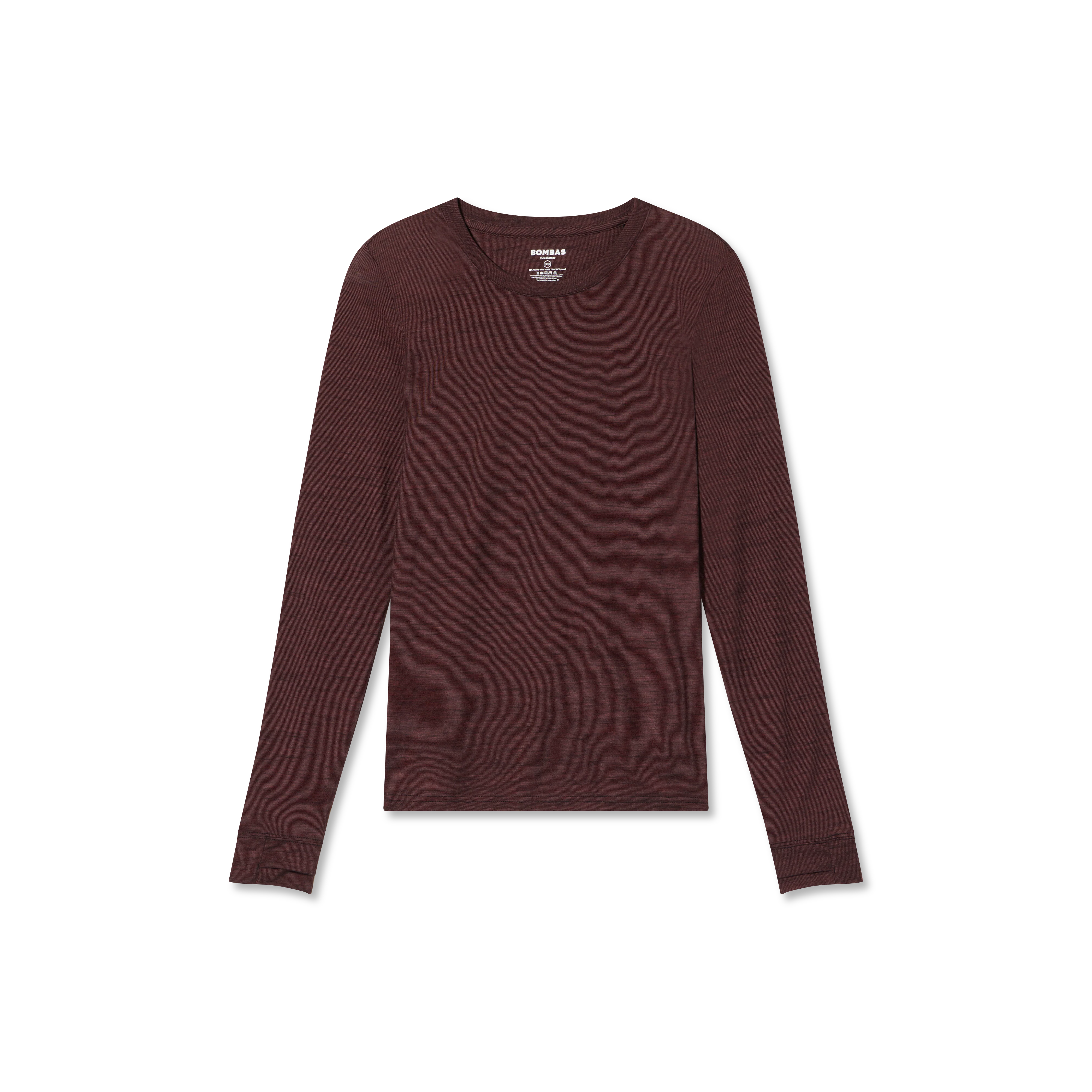 Women's Merino Wool Blend Crew Neck Long Sleeve T-Shirt - Image 7
