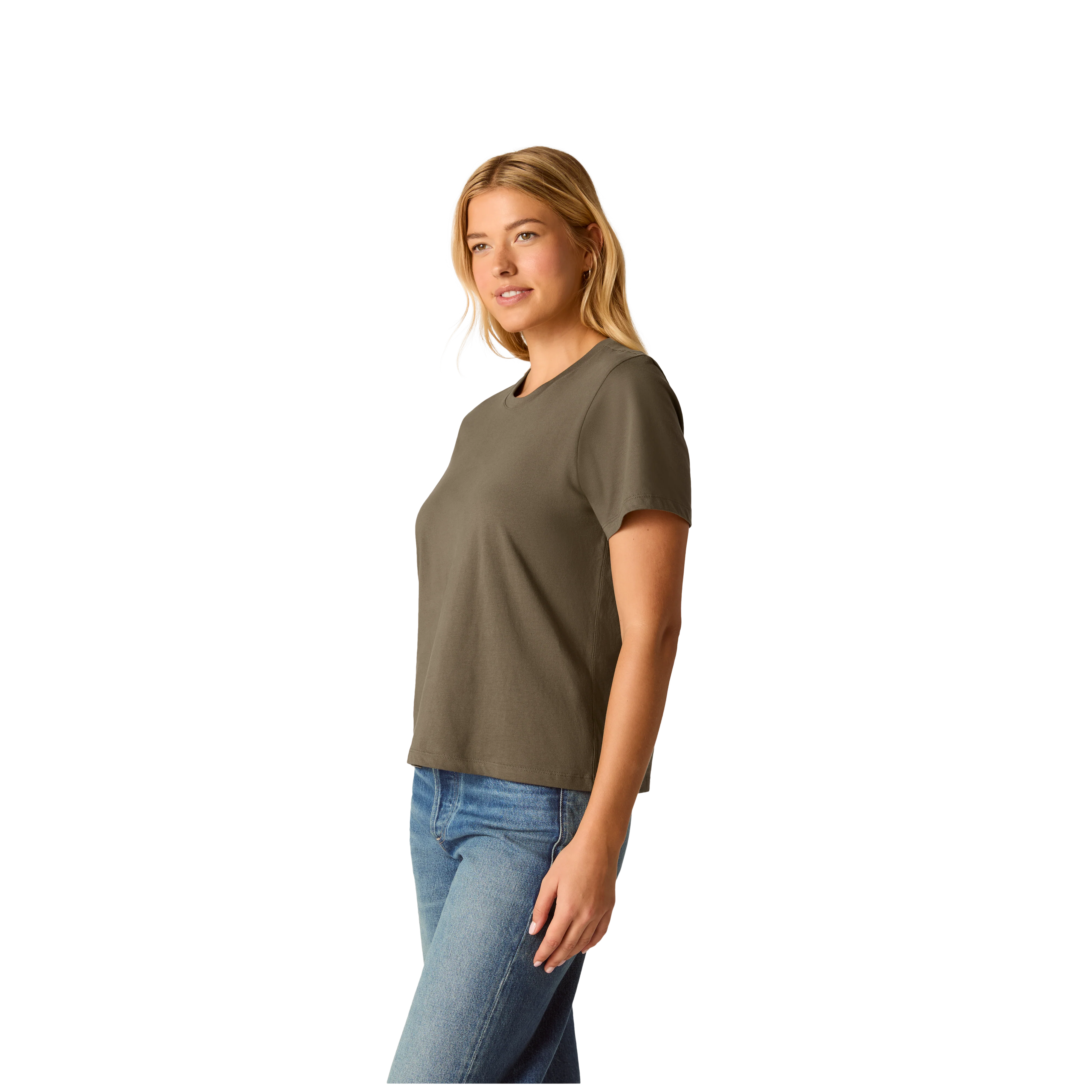 Women's Pima Cotton Crew Neck T-Shirt - Image 46