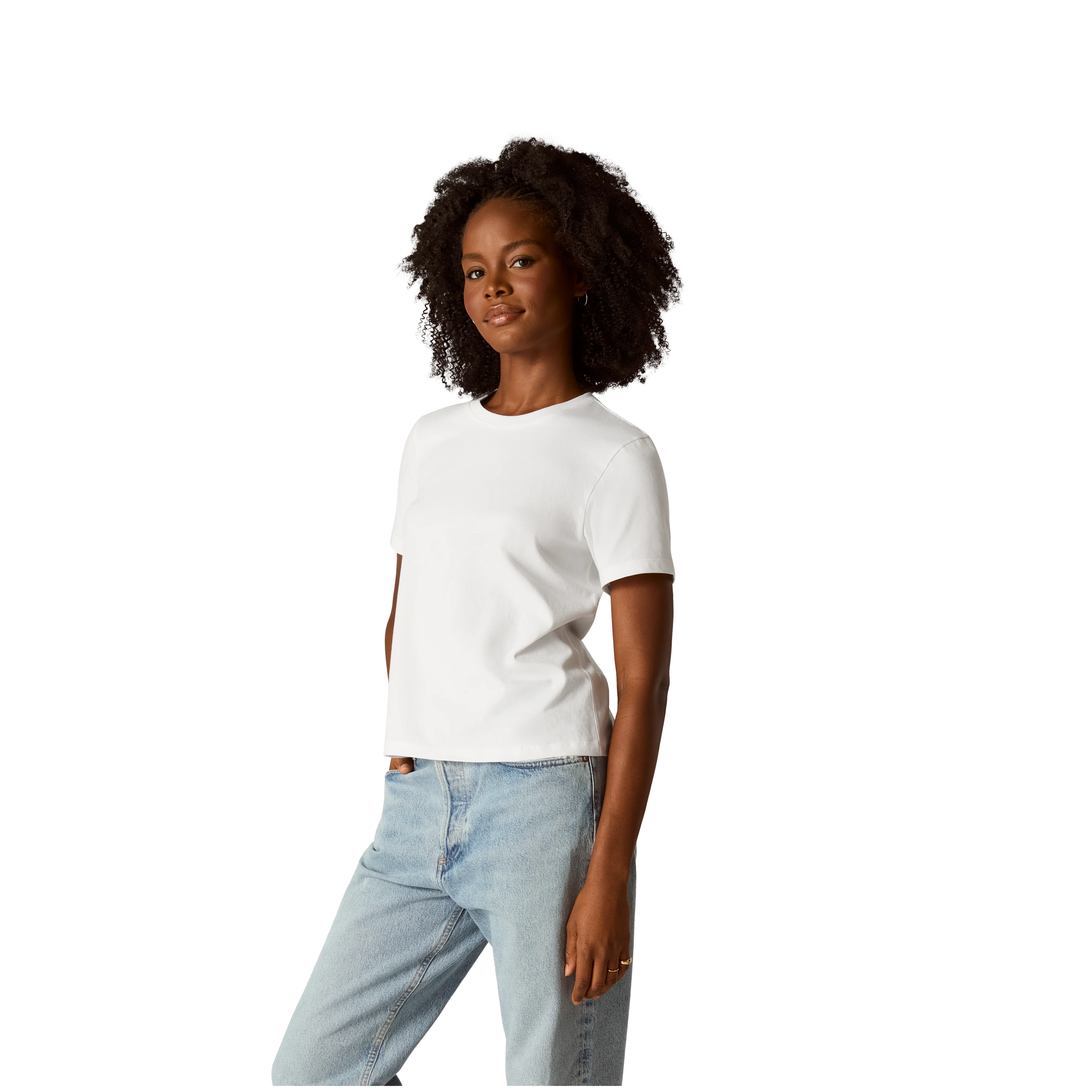 Women's Pima Cotton Crew Neck T-Shirt 3-Pack - Image 37