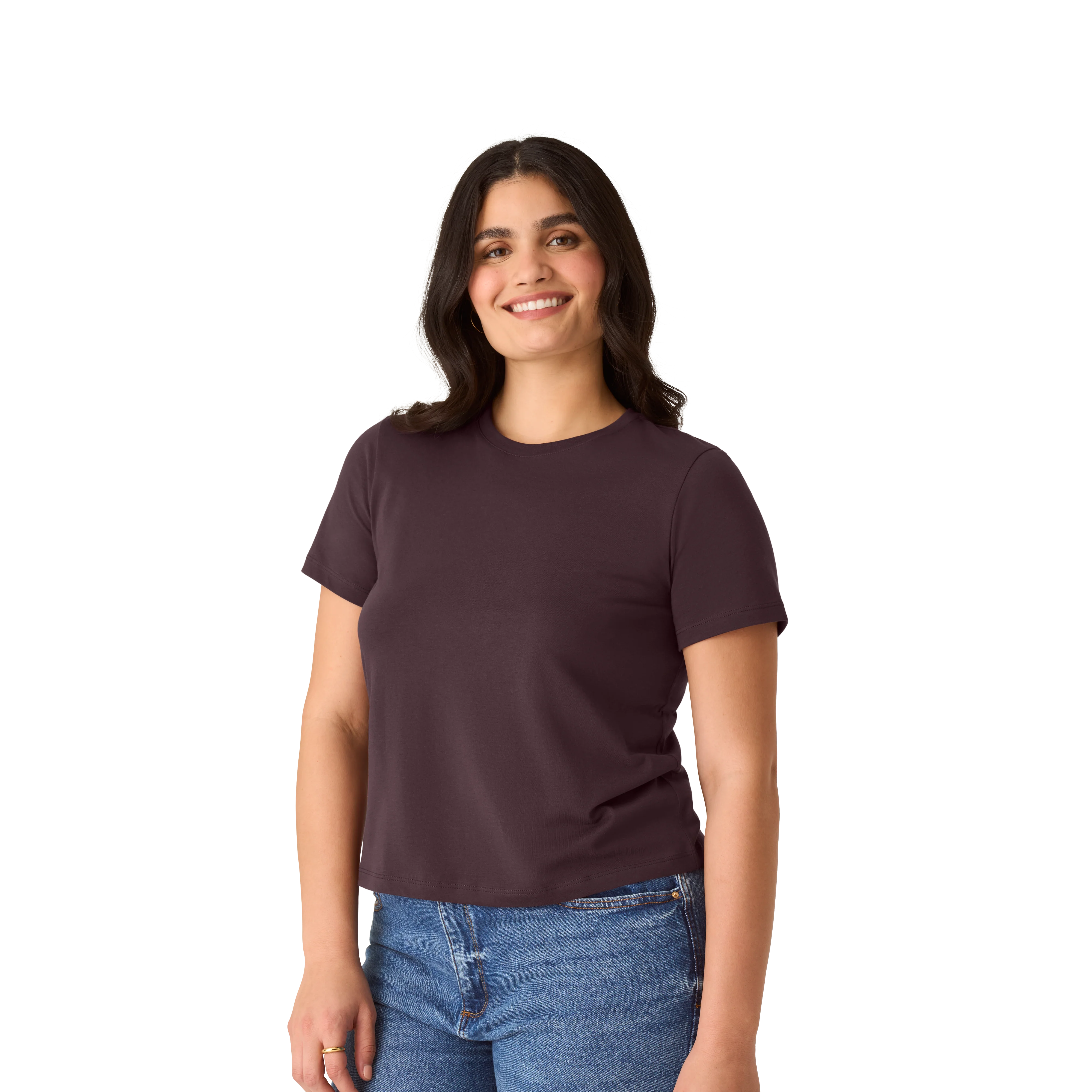 Women's Pima Cotton Crew Neck T-Shirt 6-Pack - Image 11
