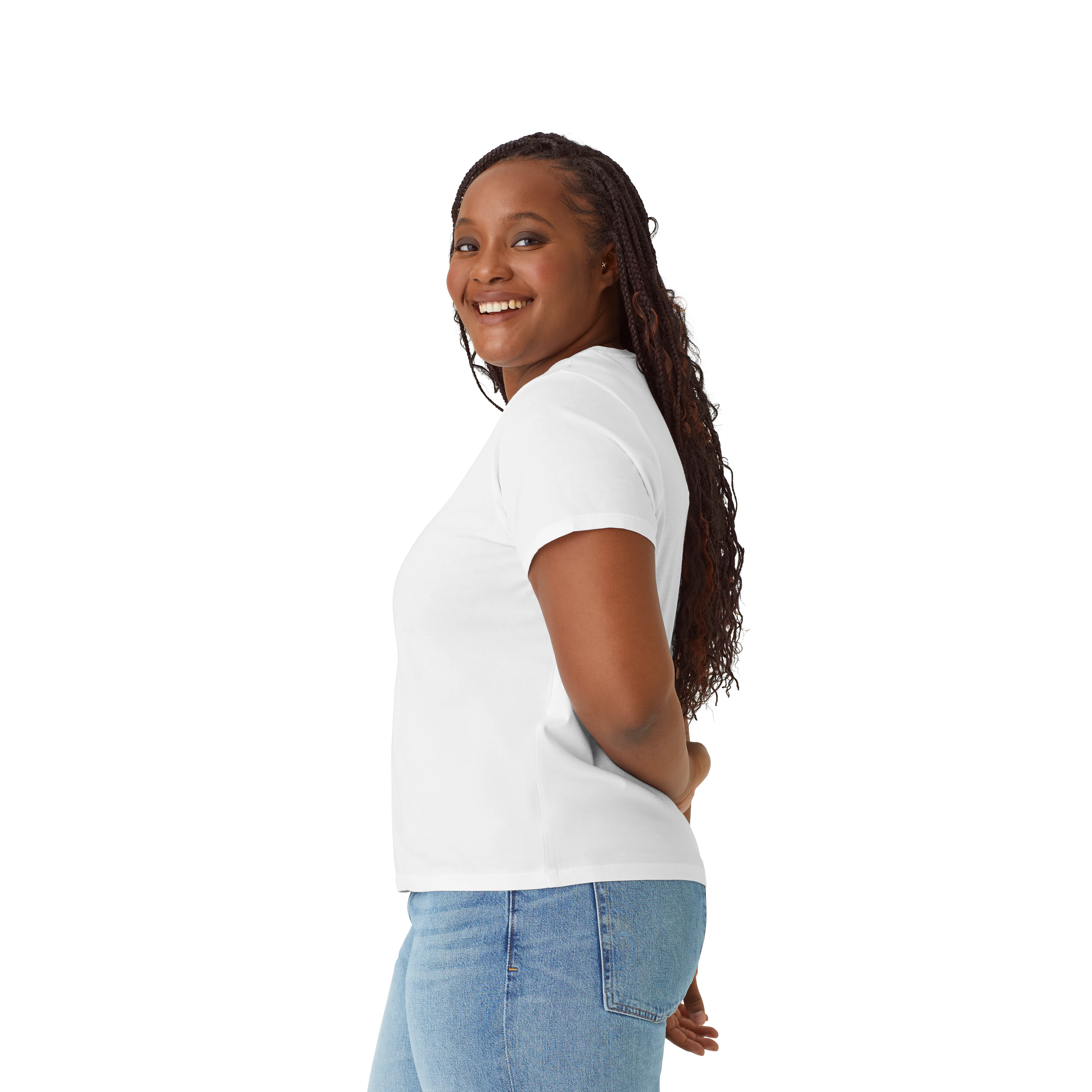 Women's Pima Cotton Crew Neck T-Shirt 6-Pack - Image 27