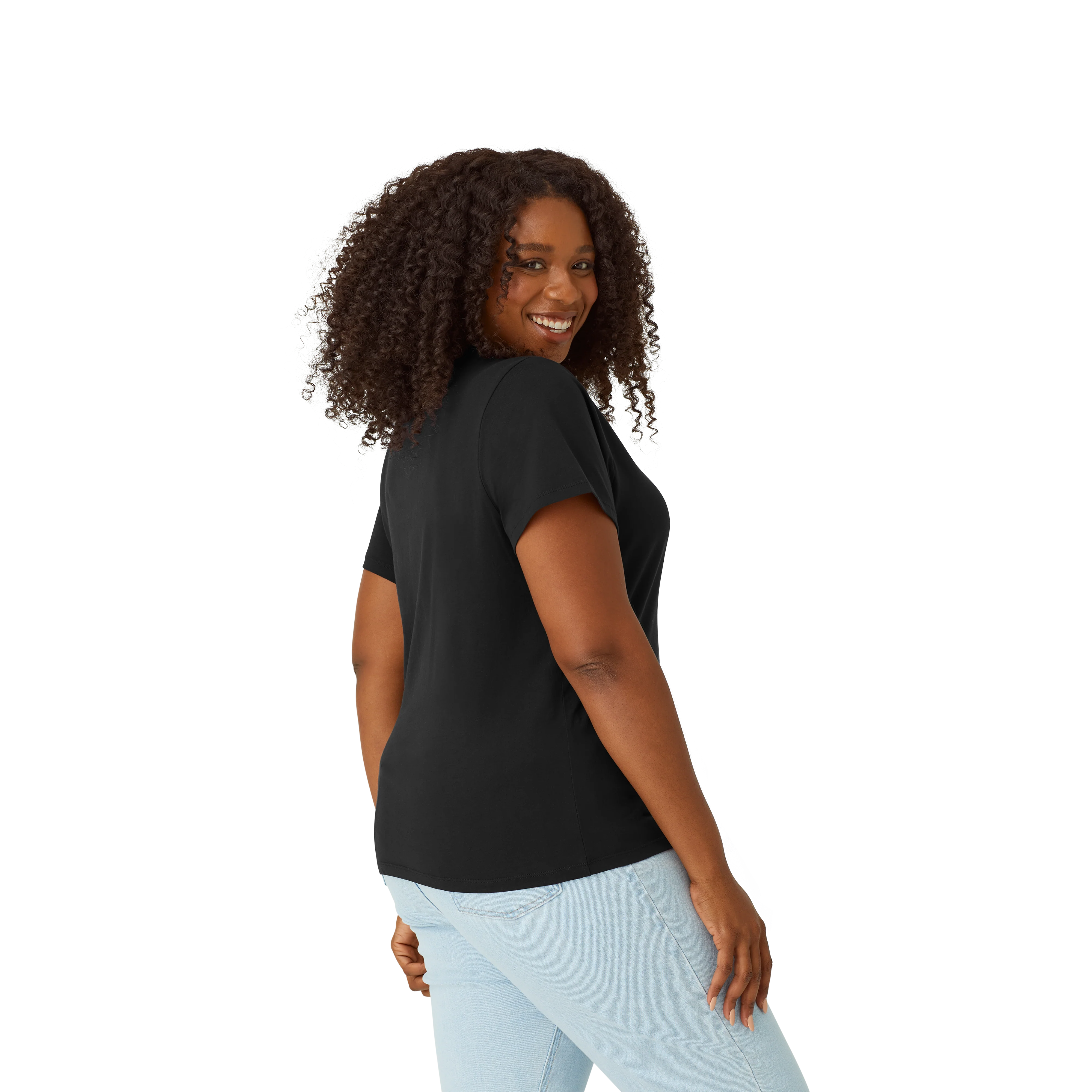 Women's Pima Cotton Crew Neck T-Shirt 6-Pack - Image 30