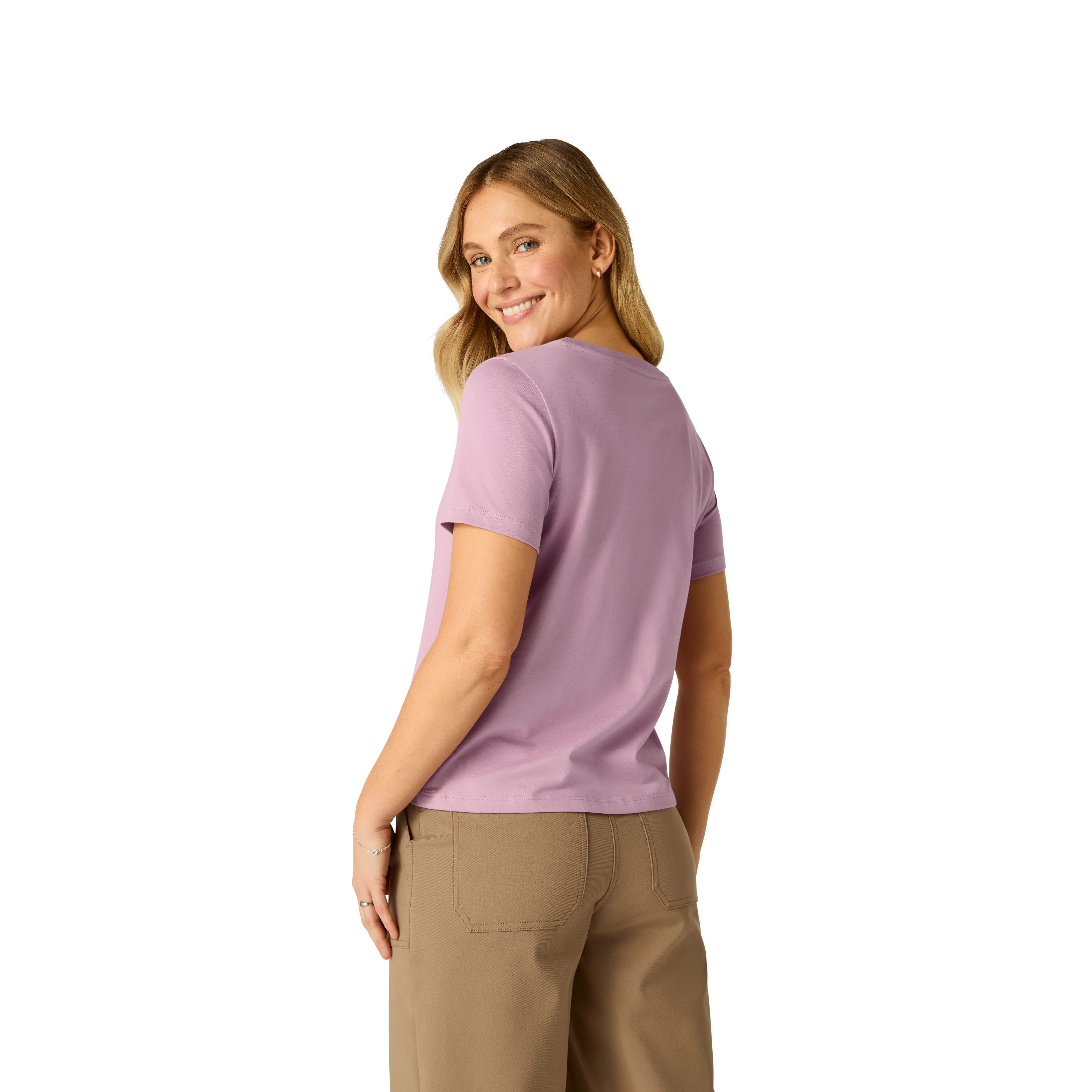 Women's Pima Cotton V-Neck T-Shirt 3-Pack - Image 23