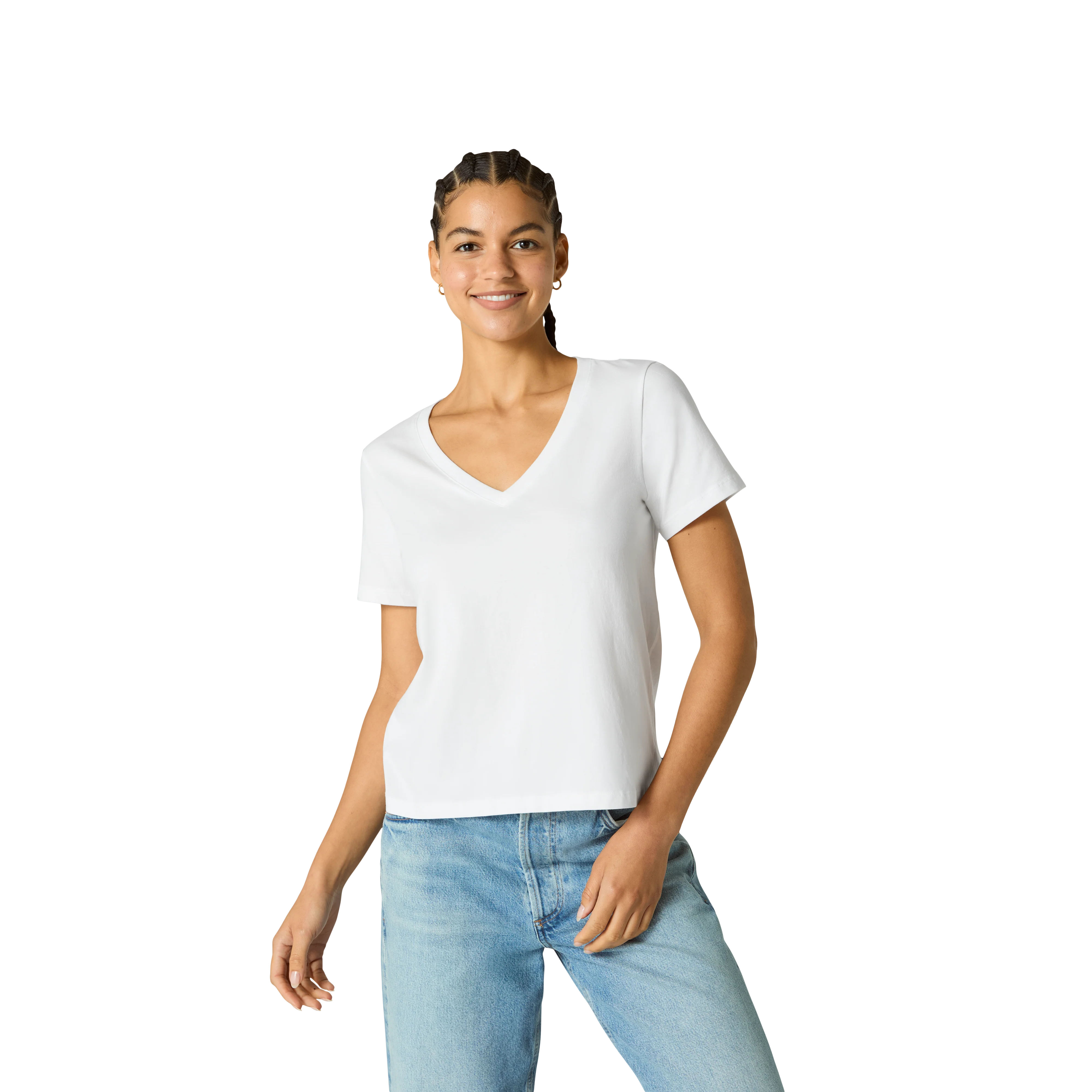 Women's Pima Cotton V-Neck T-Shirt 3-Pack - Image 26