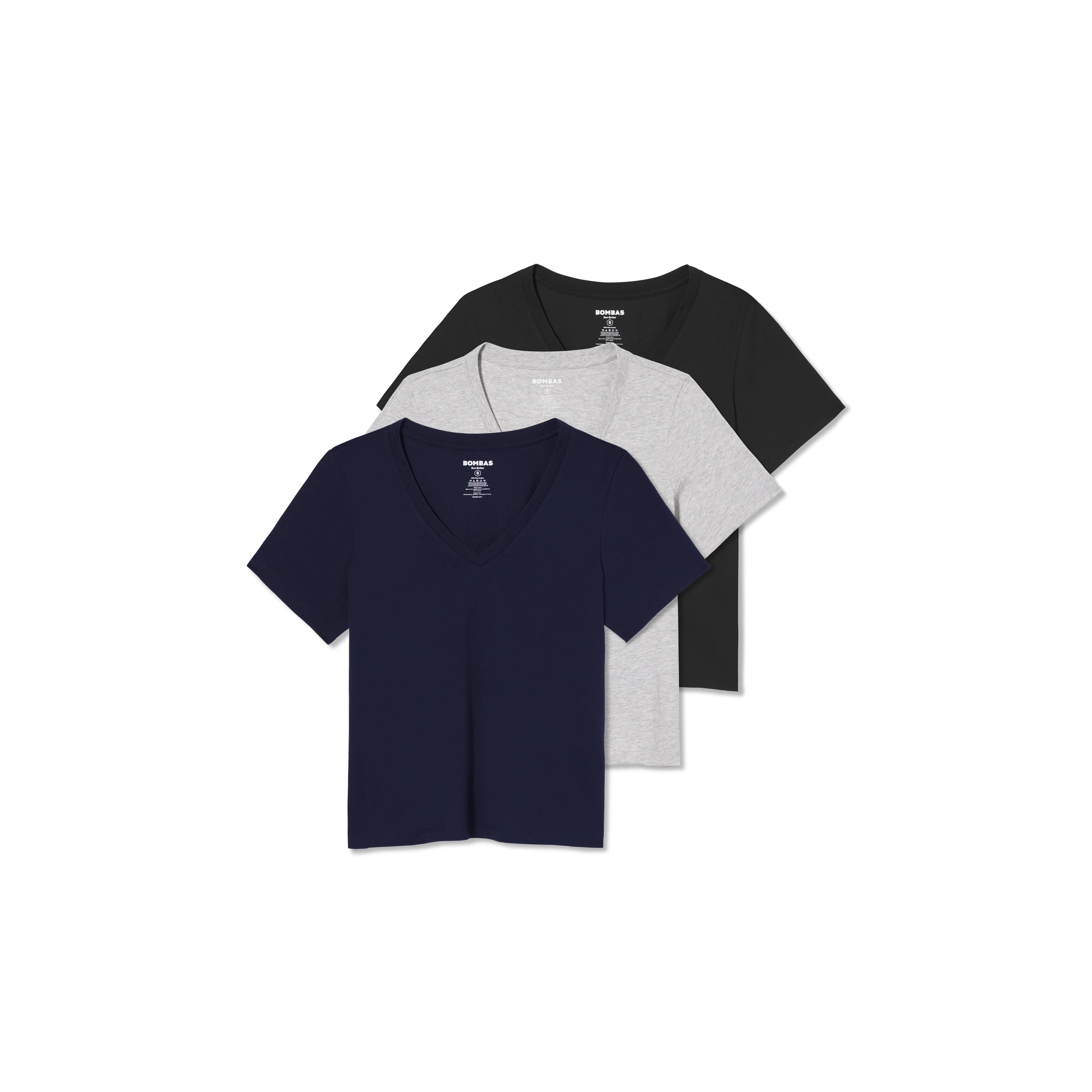 Women's Pima Cotton V-Neck T-Shirt 3-Pack - Image 31