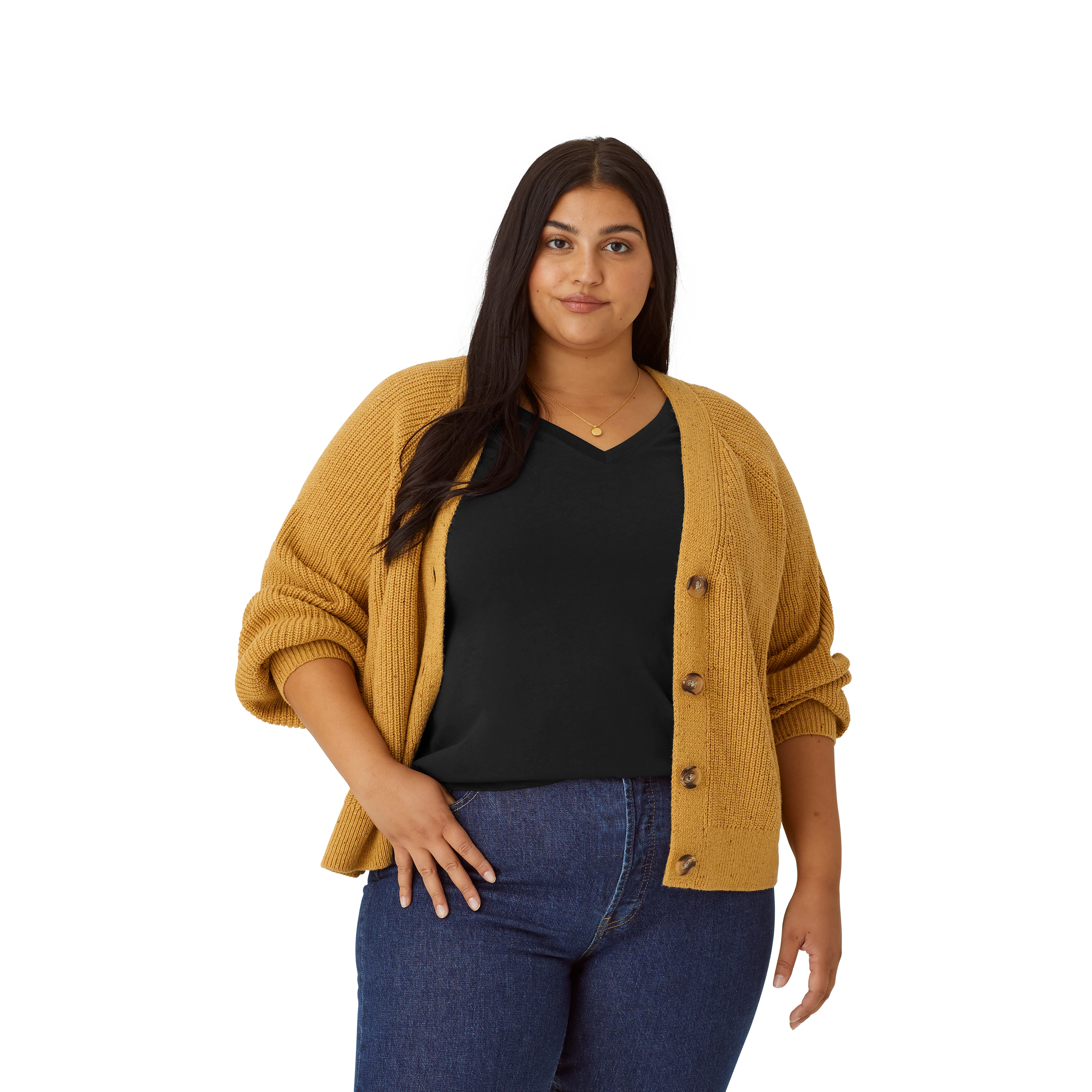 Women's Pima Cotton V-Neck T-Shirt 6-Pack - Image 32